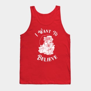 I Want To Believe Santa Tank Top